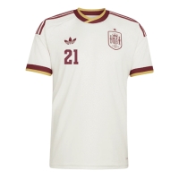 Camisa de Futebol Espanha Mikel Oyarzabal #21 Equipamento Secundário Mundo 2026 Manga Curta